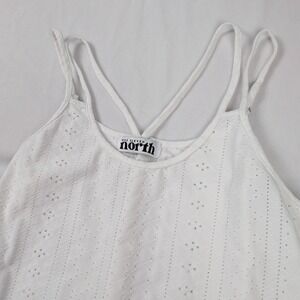 One Eleven North Coquette Cottage Eyelet Tank Top White Size Medium Festival